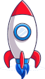 rocket with thrust